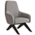 Elegant MARLON Fabric Armchair 3D model small image 1