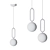 VITAL Pendant Lamp: Elegant Metal and Glass 3D model small image 3