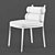 Colorful Aluminum Roll Dining Chair 3D model small image 3