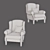 Elegant Comfort: Classic Armchair 3D model small image 3