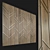 Wooden Wall Panel with Metal Frame 3D model small image 1