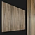 3D Wooden Wall Panel with Metal Frame 3D model small image 1