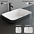 Duravit HAPPY D.2+ Rectangular Basin 3D model small image 1