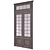 Elegant Walnut Veneer Entrance Door 3D model small image 2