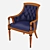 Italian Luxury: Colombostile Solferino Armchair 3D model small image 3