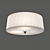 Elegant Lua 3705 OM Ceiling Lamp 3D model small image 1