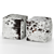 Cowhide Cube Pouf by La Redoute 3D model small image 1