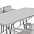 Elegant Presley Dining Table 3D model small image 3