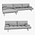 Ultra-modern Zanotta Milano Sofa 3D model small image 3