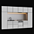 Kitchen_6 - Gas Cooktop, Oven, Microwave, Sink, Mixer & Hood 3D model small image 2