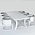 Luxury Gold Dining Set 3D model small image 3