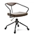 Akron Wooden Office Chair 3D model small image 1