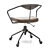 Akron Wooden Office Chair 3D model small image 3