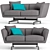 Kartell Betty 2-Seater Sofa: Stylish Comfort for Two 3D model small image 1