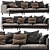 Luxury Fabrili Angled Sofa 3D model small image 1