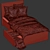 Sleek Ikea Malm Single Bed 3D model small image 3