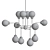 Lilly Pendant Light - Glass and Metal 3D model small image 3