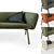 Elegant and Versatile: Kristalia Tuile Sofa 3D model small image 2