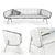 Elegant and Versatile: Kristalia Tuile Sofa 3D model small image 3