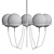 Lilly Loft Glass and Metal Chandelier 3D model small image 3