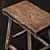 Vintage Wooden Stool 3D model small image 2