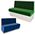 Title: Modern Cafe Sofa Set 3D model small image 1