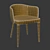 Velvet Armchair Bristol: Elegant & Comfortable 3D model small image 3