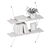 White Two Level Shelving System 3D model small image 3