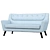 Stylish Odin 3 Seater Sofa 3D model small image 1