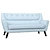 Stylish Odin 3 Seater Sofa 3D model small image 2