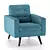 Cozy California Armchair: Stylish, Comfortable, and Compact 3D model small image 2