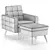 Cozy California Armchair: Stylish, Comfortable, and Compact 3D model small image 3