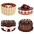 Sweet Delights: Strawberry Cake Collection 3D model small image 2