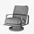 Restored Leather Swivel Chair 3D model small image 3