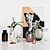 Zara Home Decor Set: Vases, Candle Holders & Chandelier 3D model small image 1