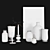 Zara Home Decor Set: Vases, Candle Holders & Chandelier 3D model small image 2