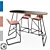 Outdoor Summit Barstool & Picnic Table Combo 3D model small image 1