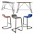 Outdoor Summit Barstool & Picnic Table Combo 3D model small image 2