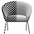 Comfy Fabric Armchair: Modern Design 3D model small image 3