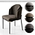 Minotti Fil Noir Chairs: Sleek and Versatile Seating 3D model small image 1