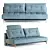 Idun: Stylish Double Sofa Bed 3D model small image 1