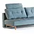 Idun: Stylish Double Sofa Bed 3D model small image 2