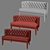 Contemporary Grayson Tufted Settee 3D model small image 3