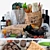  Stylish Kraft Grocery Bags 3D model small image 1