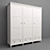 Elegant Ivory Cabinet 3D model small image 1