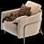 Elegant Formitalia Giulia Armchair 3D model small image 2