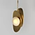 Modern Brass Pendant Light 3D model small image 1