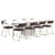 Elegant Gainsborough 9-Piece Dining Set 3D model small image 1