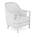 Luxurious Javad Armchair: Bronze Patina Elegance 3D model small image 3