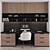 Modern Black Wood Home Office 3D model small image 2